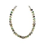 Necklace By Mariana Woman Chic Apatite Mineral and Peridot Swarovski Crystals