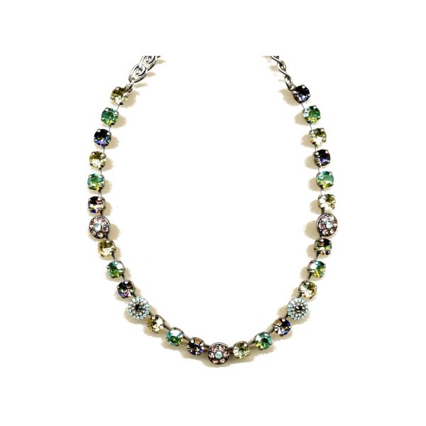 Necklace By Mariana Woman Chic Apatite Mineral and Peridot Swarovski Crystals