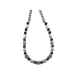 Necklace By Mariana Woman Chic Pearl Mineral and Jet(Black) Swarovski Crystals - Image 2