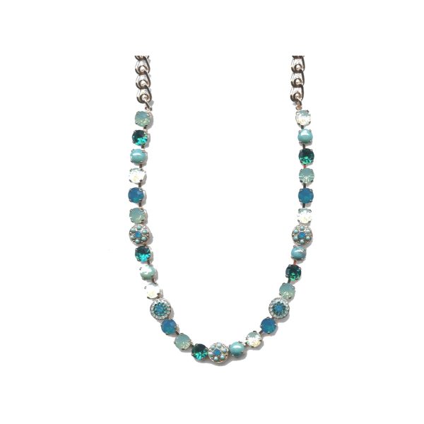 Necklace By Mariana Woman Turquoise Mineral and Blue zircon Swarovski Crystals