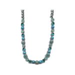 Necklace By Mariana Woman Turquoise Mineral and Pacific Opal Swarovski Crystals