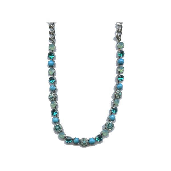 Necklace By Mariana Woman Turquoise Mineral and Pacific Opal Swarovski Crystals