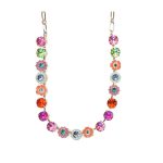 Necklace By Mariana Woman Romantic Hyacinth and Fuchsia Swarovski Crystals