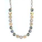 Necklace By Mariana Woman Refined Golden Shadow and Topaz Swarovski Crystals