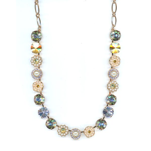 Necklace By Mariana Woman Refined Golden Shadow and Topaz Swarovski Crystals