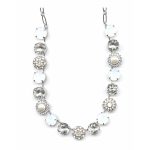 Necklace By Mariana Woman Stylish Cream Pearl, Rose and Opal Swarovski Crystals