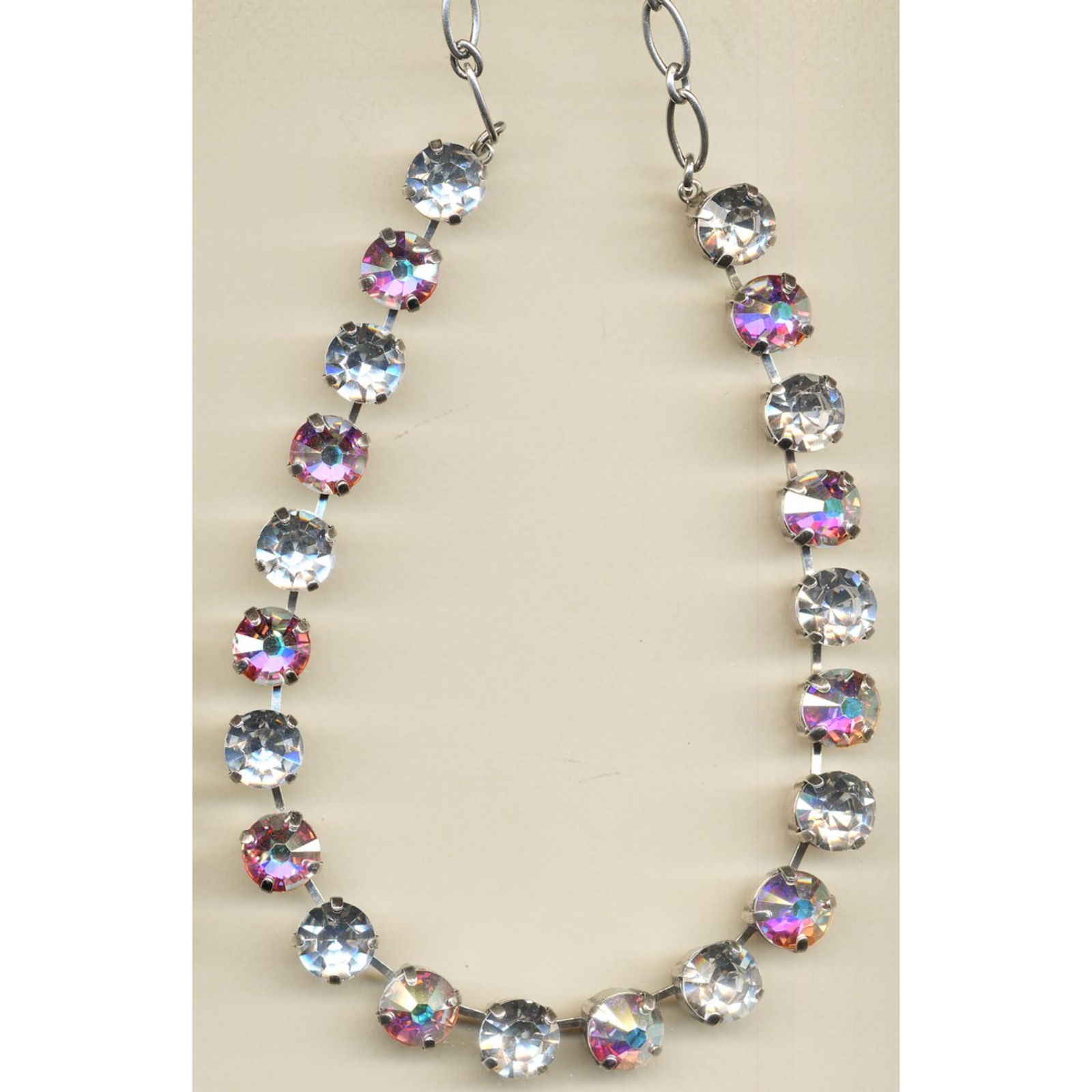 N-3474-0011AB-YG Necklace By Mariana Woman Timeless AB and Clear Swarovski Crystals - Image 1