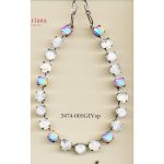 Necklace By Mariana Woman Sophisticated AB and White Opal Swarovski Crystals