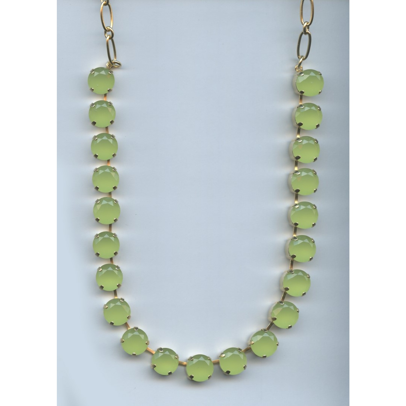 N-3474-024024-SP-2 Necklace By Mariana Woman Radiant Chrysolite Opal Swarovski Crystals - Image 1