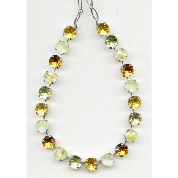 Necklace By Mariana Woman Jonquil and Light Topaz and Orange Swarovski Crystals