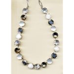Necklace By Mariana Woman Radiant White Opal and Clear Swarovski Crystals - Image 2