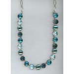 Necklace By Mariana Woman Vibrant Zircon and Montana Blue Swarovski Crystals