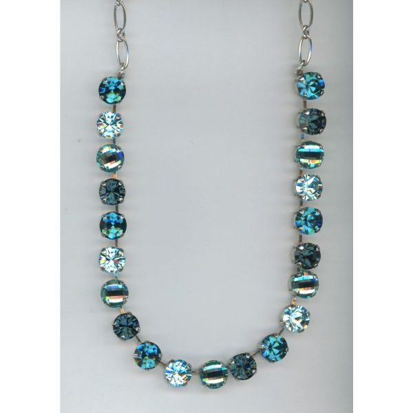 Necklace By Mariana Woman Vibrant Zircon and Montana Blue Swarovski Crystals