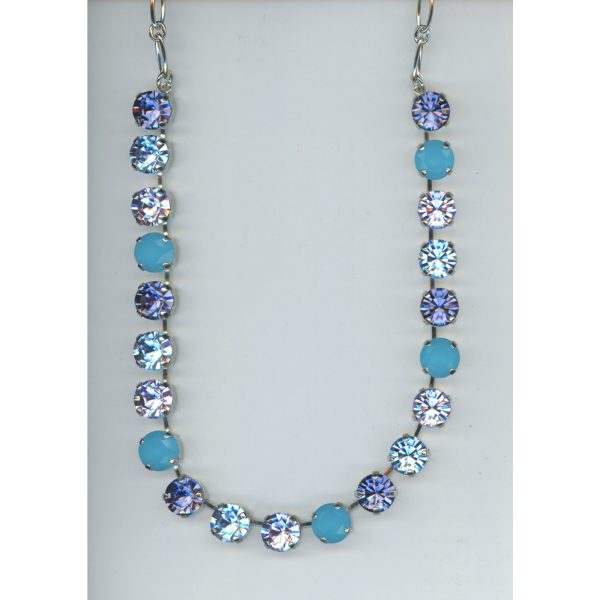Necklace By Mariana Woman Feminine Pearl and Lavender Swarovski Crystals