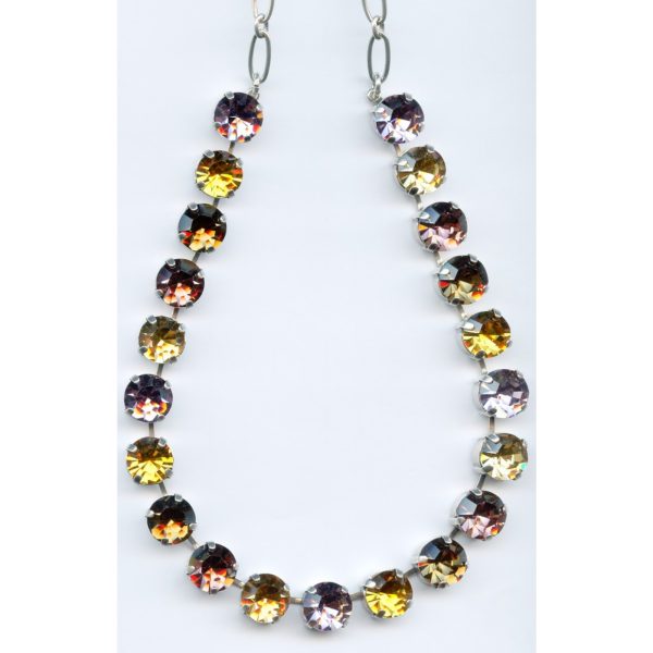 Necklace By Mariana Woman Chic Jet Hematite and Black Diamond Swarovski Crystals