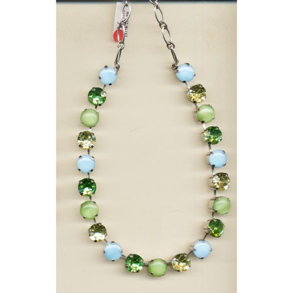 Necklace By Mariana Woman Graceful Green Opal Swarovski Crystals