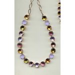 Necklace By Mariana Woman Smoke Topaz and Tanzanite Vintage Swarovski Crystals
