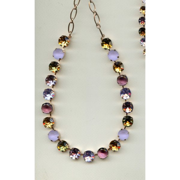 Necklace By Mariana Woman Smoke Topaz and Tanzanite Vintage Swarovski Crystals