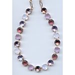 Necklace By Mariana Woman Luxurious Amethyst and Rose Swarovski Crystals - Image 2