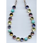 Necklace By Mariana Woman Delicate Purple Opal and Turq Swarovski Crystals