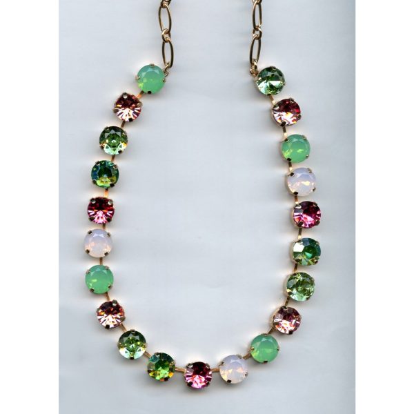 Necklace By Mariana Woman Chic Chrysolite Opal and Chrysolite Swarovski Crystals