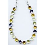 Necklace By Mariana Woman Distinctive Coral and Orange Swarovski Crystals