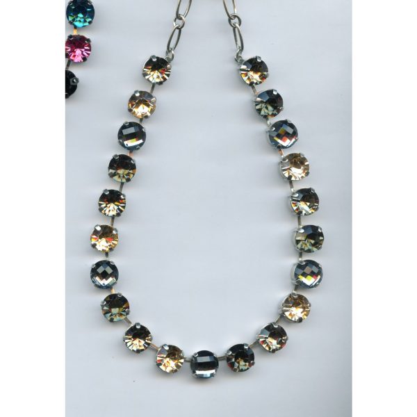 Necklace By Mariana Woman Crystal Luminous Green and Black Swarovski Crystals