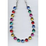 Necklace By Mariana Woman Striking Topaz and Turq Swarovski Crystals