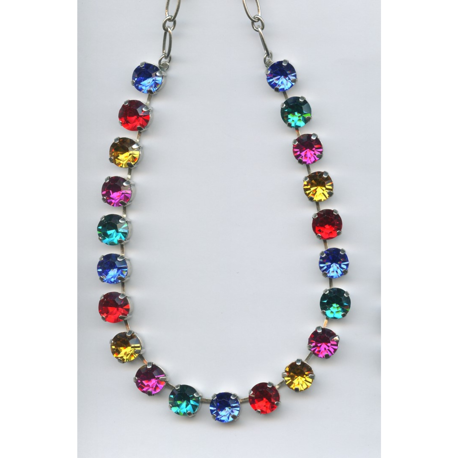 N-3474-1037-SP-2 Necklace By Mariana Woman Striking Topaz and Turq Swarovski Crystals - Image 1