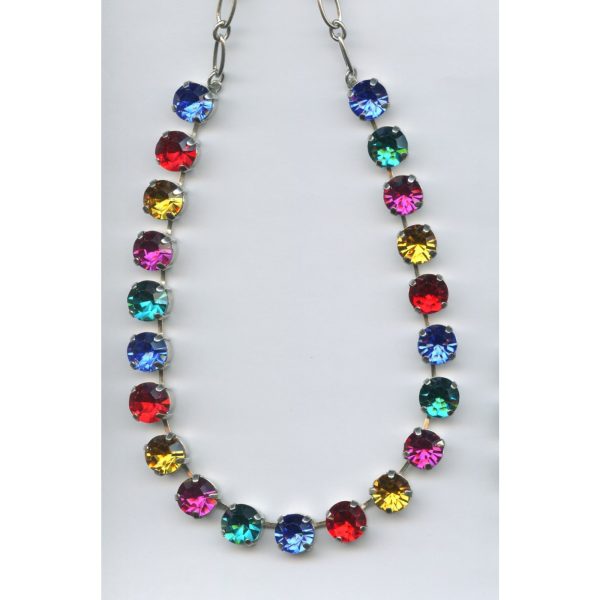 Necklace By Mariana Woman Striking Topaz and Turq Swarovski Crystals