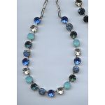 Necklace By Mariana Woman Caribbean Blue Opal and Royal Blue Swarovski Crystals - Image 2
