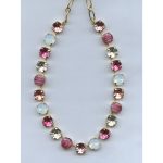 Necklace By Mariana Woman Vibrant Pink and Pink Opal Swarovski Crystals - Image 2