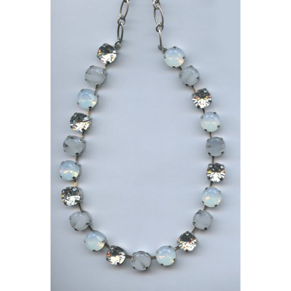Necklace By Mariana Woman Fashionable White Opal and Shell Swarovski Crystals