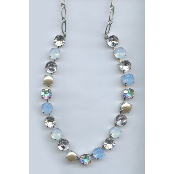 Necklace By Mariana Woman Chic White Opal and Vintage Rose Swarovski Crystals
