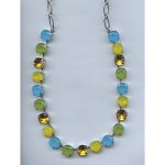Necklace By Mariana Woman Lovely Topaz and Aquamarine Swarovski Crystals