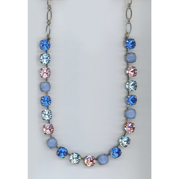 Necklace By Mariana Woman Air Blue Opal and Sapphire and Swarovski Crystals