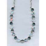 Necklace By Mariana Woman Chic White Opal and Montana Blue Swarovski Crystals