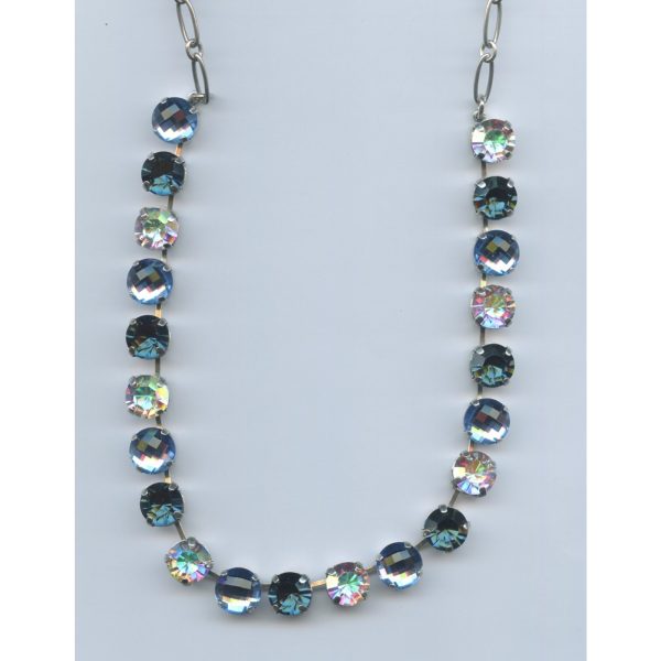 Necklace By Mariana Woman Charming Light Blue Faceted and AB Swarovski Crystals