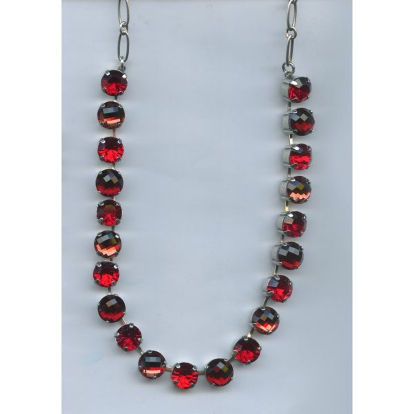 Necklace By Mariana Woman Feminine Siam and Ruby and Burgundy Swarovski Crystals
