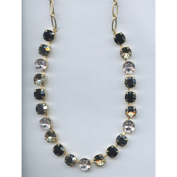 Necklace By Mariana Woman Eye-Catching Jet and Black Diamond Swarovski Crystals