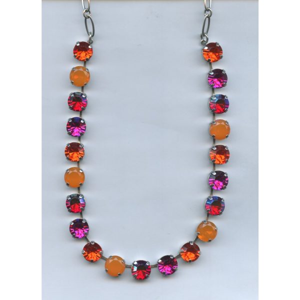 Necklace By Mariana Woman Dazzling Purple and Orange and Pink Swarovski Crystals