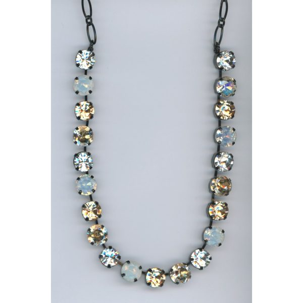 Necklace By Mariana Woman Chic Light Topaz and Opal and Clear Swarovski Crystals
