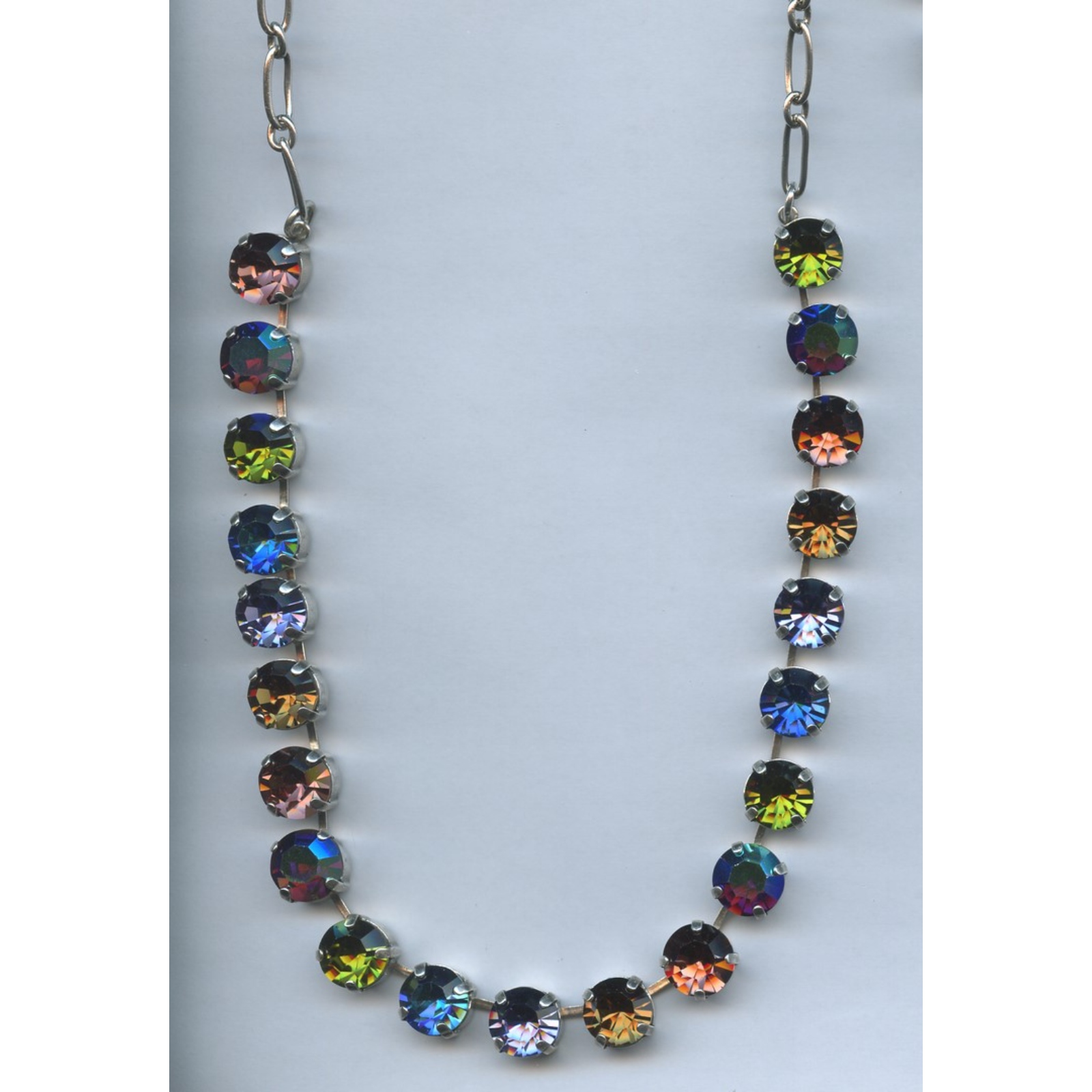 N-3474-1089-SP-2 Necklace By Mariana Woman Amethyst Aurora borealis and Light Swarovski Crystals - Image 1