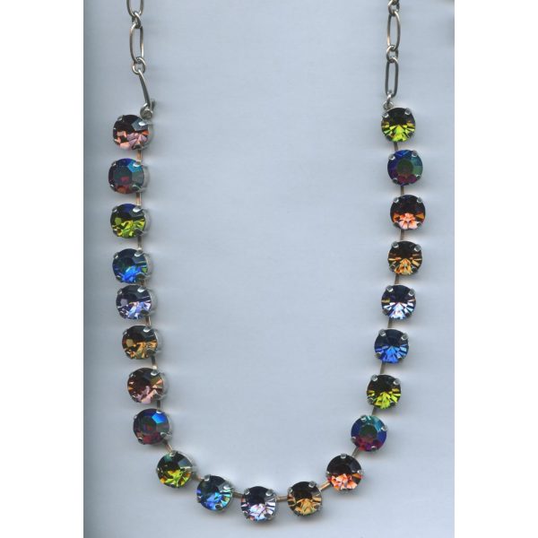 Necklace By Mariana Woman Amethyst Aurora borealis and Light Swarovski Crystals