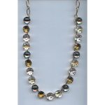 Necklace By Mariana Woman Chic Blues and Sand Iridescent Swarovski Crystals