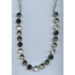 Necklace By Mariana Woman Sparkling Morion and Silver Night Swarovski Crystals - Image 2