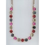 Necklace By Mariana Woman Light Topaz and Black and White Swarovski Crystals
