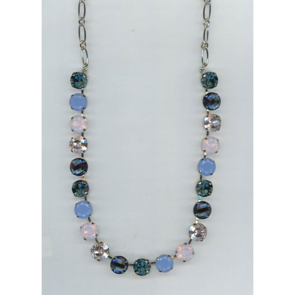 Necklace By Mariana Woman Chic Montana Blue and Golden Shadow Swarovski Crystals