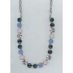 Necklace By Mariana Woman Chic Montana Blue and Golden Shadow Swarovski Crystals - Image 2