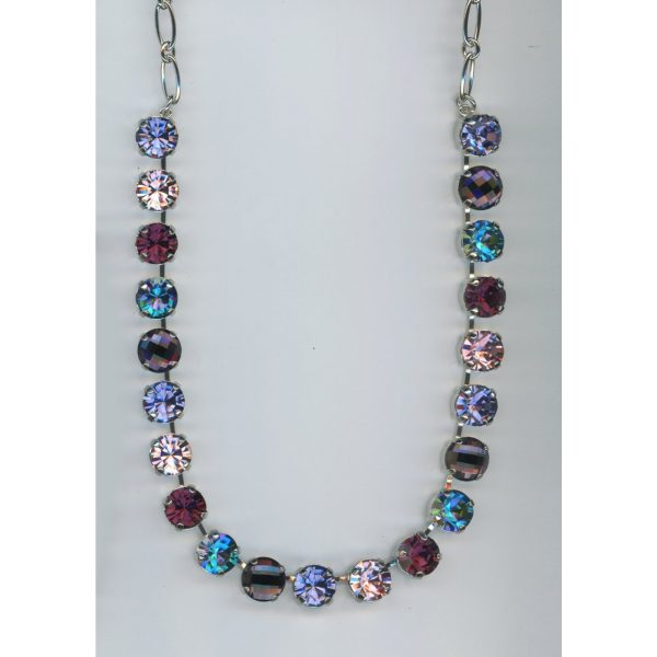 Necklace By Mariana Woman Amethyst and Tanzanite and Cyclamen Swarovski Crystals